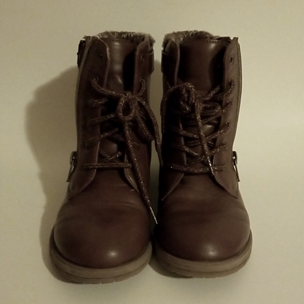 WONDER NATION Boots Girl Size 13 Brown